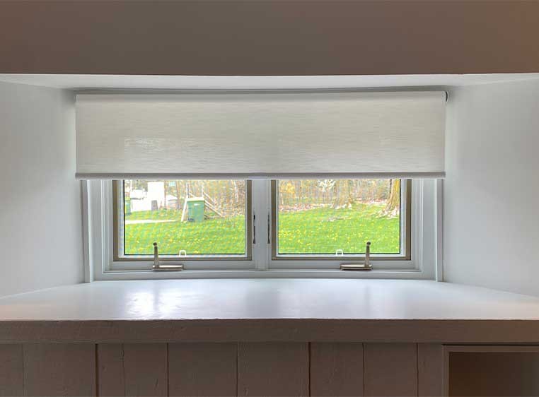 Shades over a double window